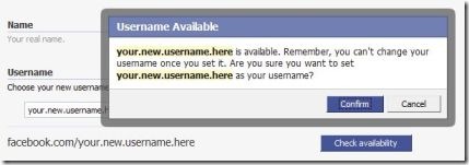 Facebook profile username URL