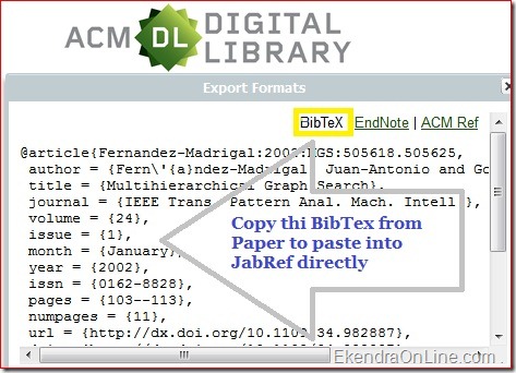 BibTex from a Journal in ACM Digital Library