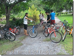 New Students in AIT with their new Bicycles