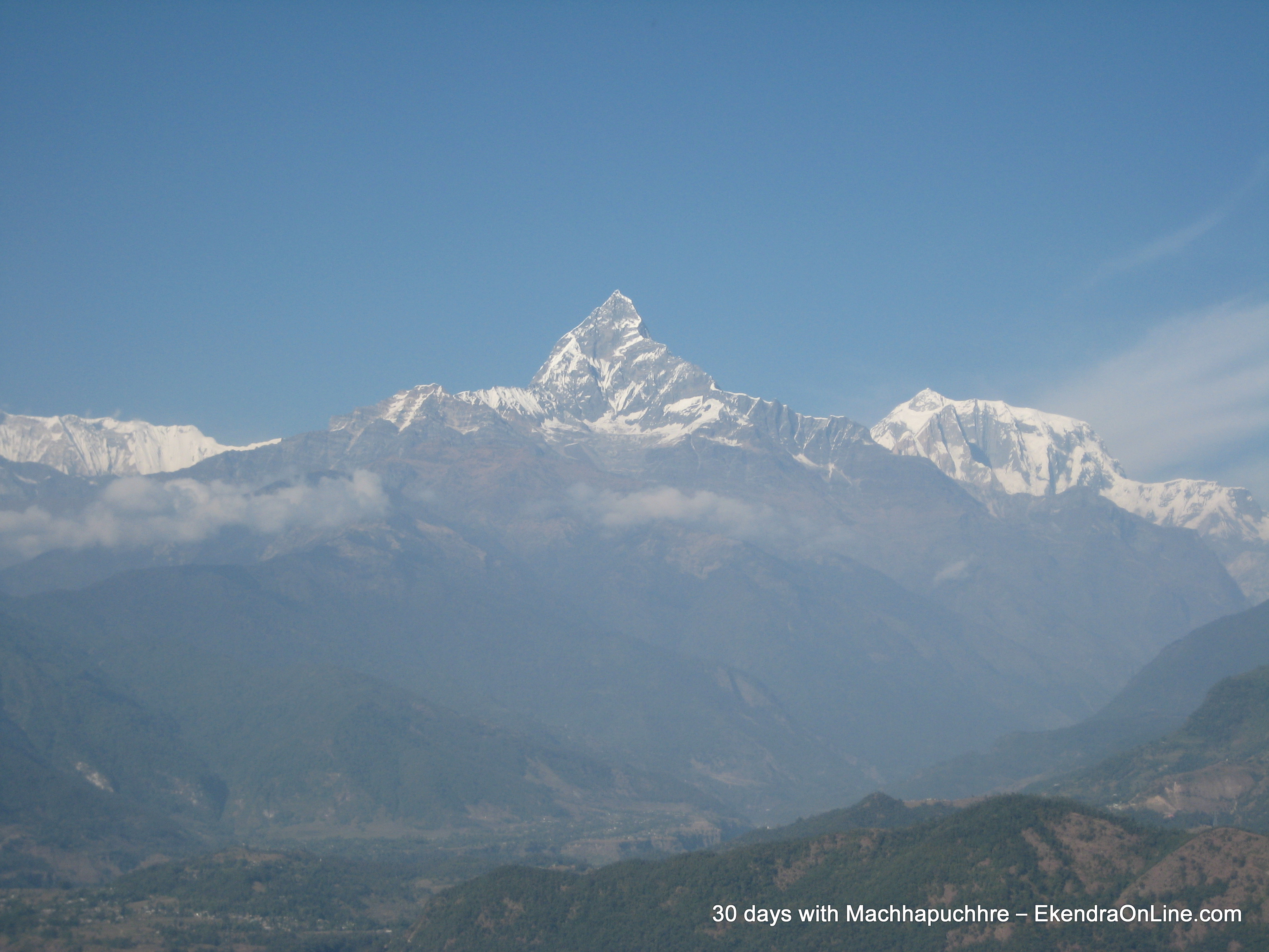 Cool Machhapuchhre as Seen from my Home in Pokhara, Nov 30th, 2011