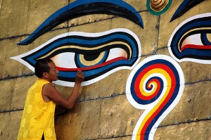 Eys of Buddha, the image of Nepal