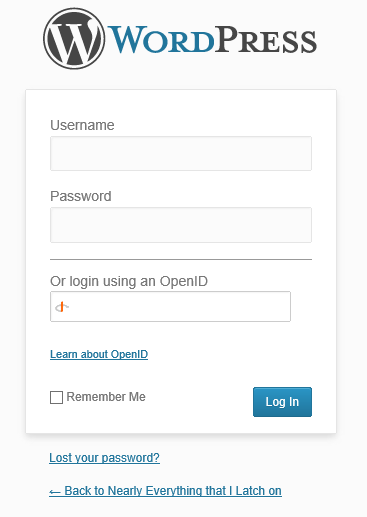 Login using OpenID in WordPress login admin screen