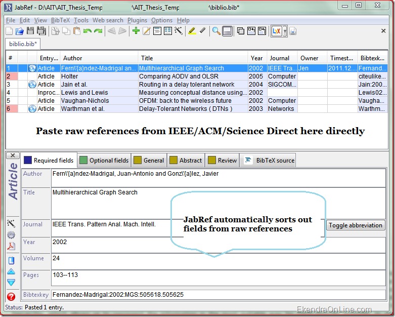 Using JabRef, an easy way to Reference Manager 