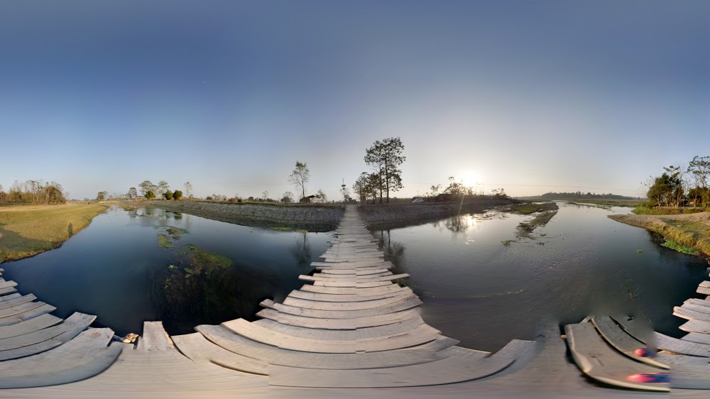 360 Panoroma Photo of a river in Sauraha Chitwan