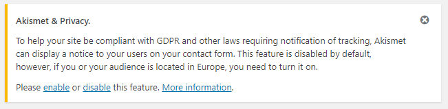 WordPress/Automattic Akismet GDPR Compliance