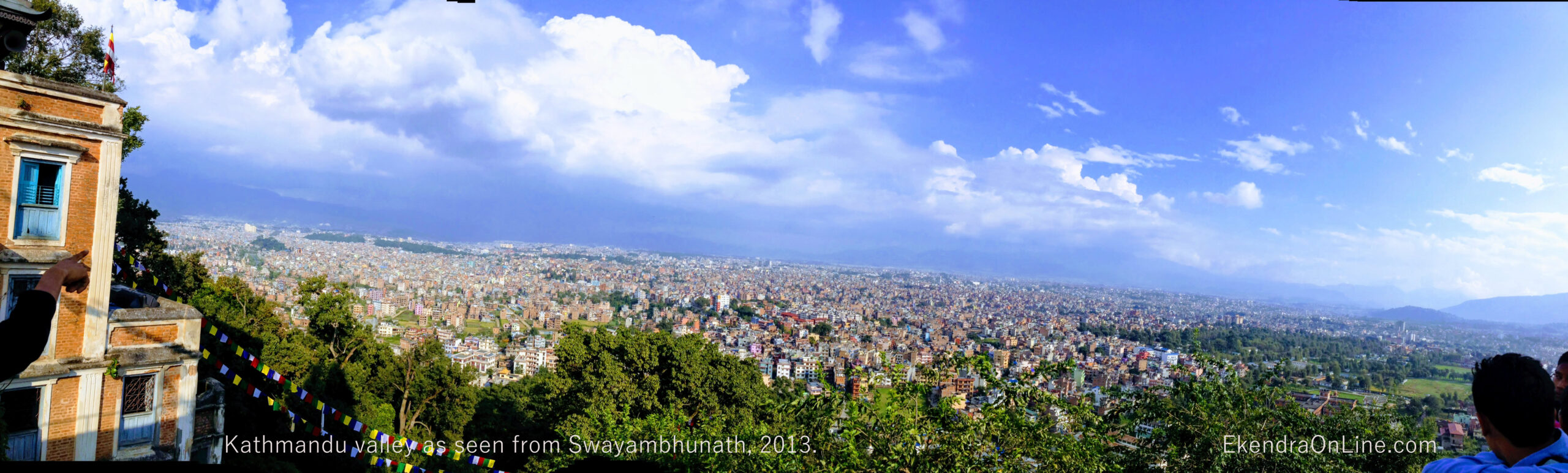 Kathmandu valley as seen from Swayambhunath, 2013.