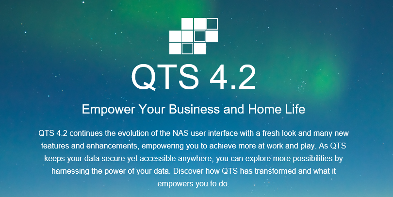QNAP QTS firmware upgrade available