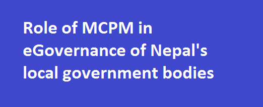 Role MCPM eGovernance Nepal