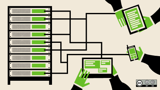 System Admins - connected servers illustrations