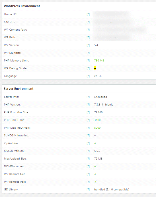 WordPress and Server Environment for Avada
