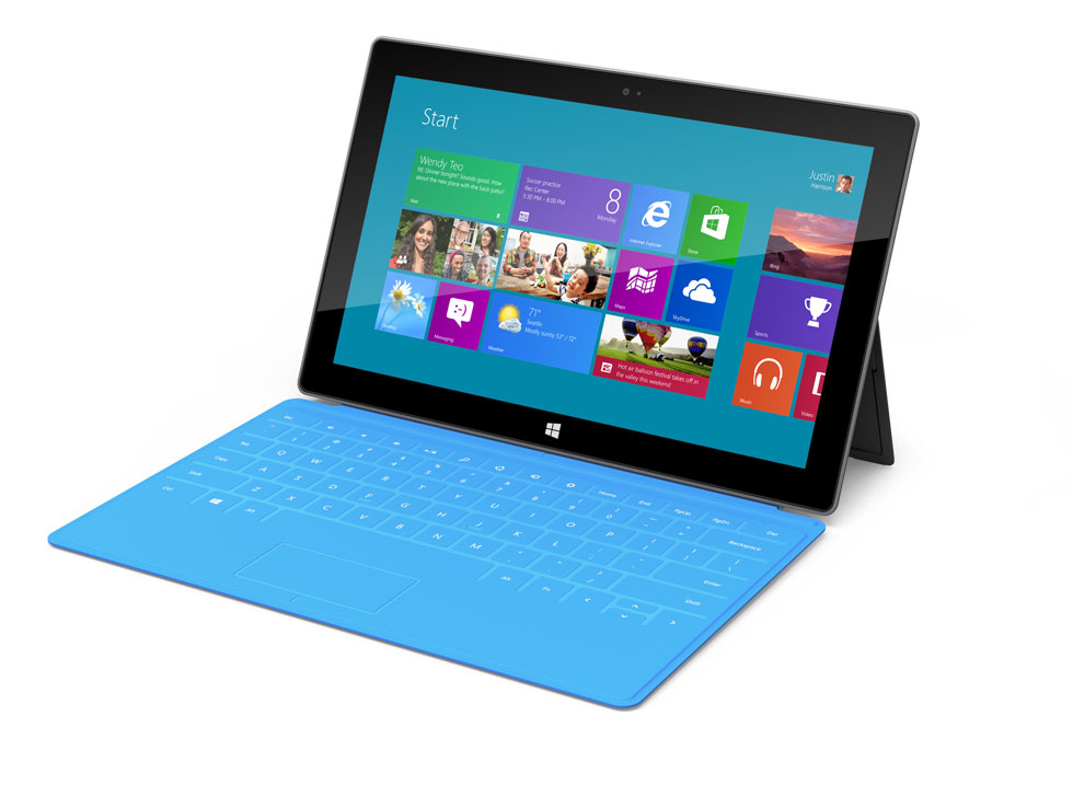 Image of New Microsoft Surface Tablet RT and Windows 8 Pro